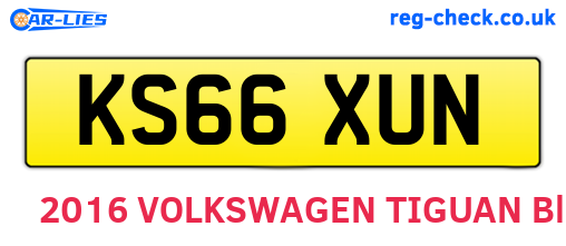 KS66XUN are the vehicle registration plates.