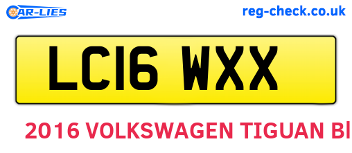 LC16WXX are the vehicle registration plates.