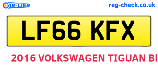 LF66KFX are the vehicle registration plates.