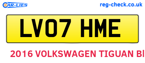 LV07HME are the vehicle registration plates.