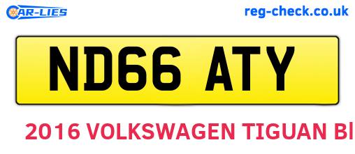 ND66ATY are the vehicle registration plates.