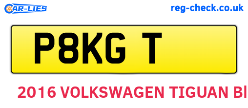 P8KGT are the vehicle registration plates.