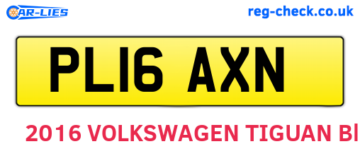 PL16AXN are the vehicle registration plates.