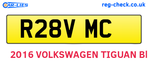 R28VMC are the vehicle registration plates.
