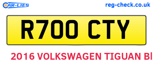 R700CTY are the vehicle registration plates.