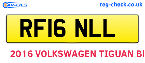 RF16NLL are the vehicle registration plates.