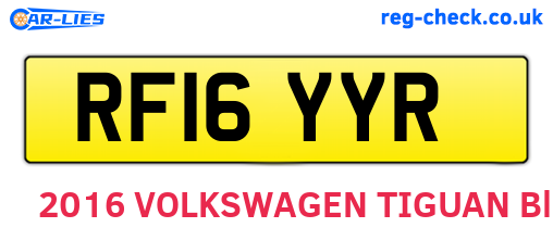 RF16YYR are the vehicle registration plates.