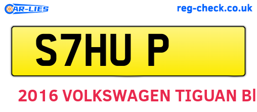 S7HUP are the vehicle registration plates.