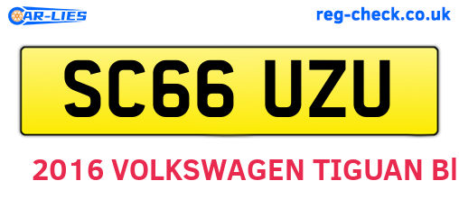 SC66UZU are the vehicle registration plates.