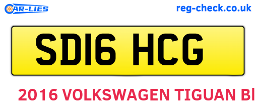 SD16HCG are the vehicle registration plates.
