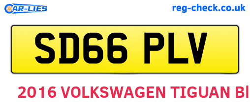 SD66PLV are the vehicle registration plates.