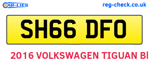 SH66DFO are the vehicle registration plates.