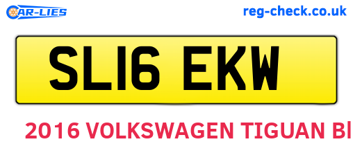 SL16EKW are the vehicle registration plates.