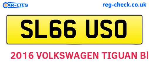 SL66USO are the vehicle registration plates.