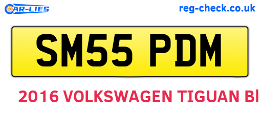 SM55PDM are the vehicle registration plates.