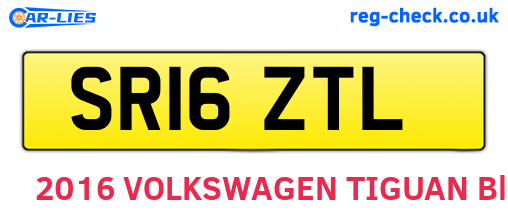 SR16ZTL are the vehicle registration plates.