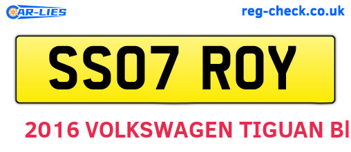 SS07ROY are the vehicle registration plates.