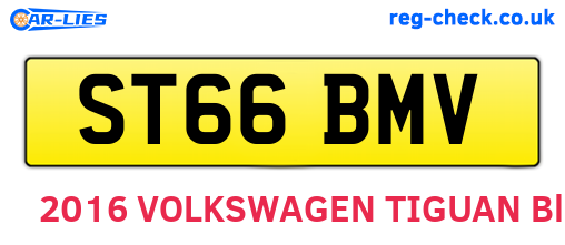 ST66BMV are the vehicle registration plates.
