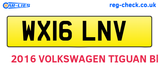 WX16LNV are the vehicle registration plates.
