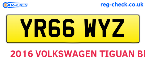 YR66WYZ are the vehicle registration plates.