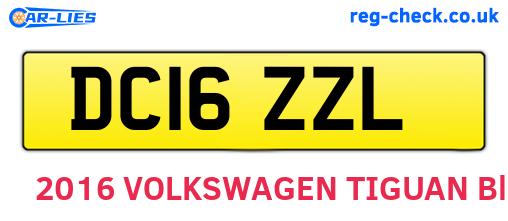 DC16ZZL are the vehicle registration plates.