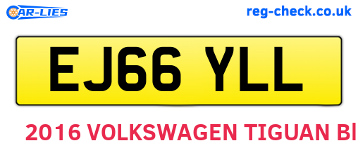 EJ66YLL are the vehicle registration plates.