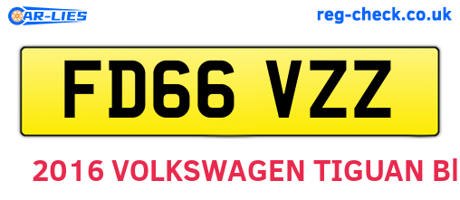 FD66VZZ are the vehicle registration plates.