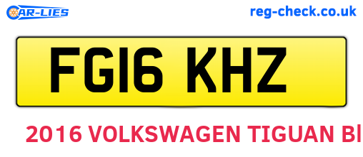 FG16KHZ are the vehicle registration plates.