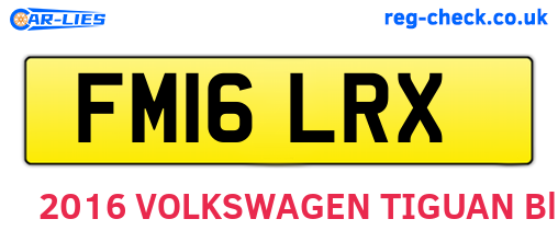 FM16LRX are the vehicle registration plates.