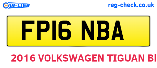 FP16NBA are the vehicle registration plates.