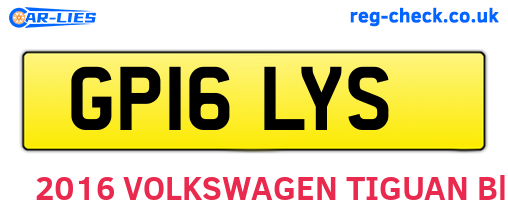 GP16LYS are the vehicle registration plates.