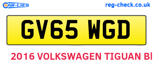 GV65WGD are the vehicle registration plates.