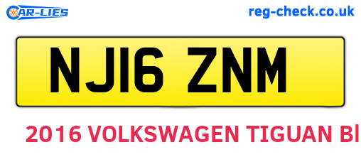 NJ16ZNM are the vehicle registration plates.