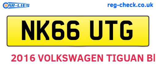 NK66UTG are the vehicle registration plates.
