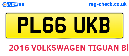 PL66UKB are the vehicle registration plates.