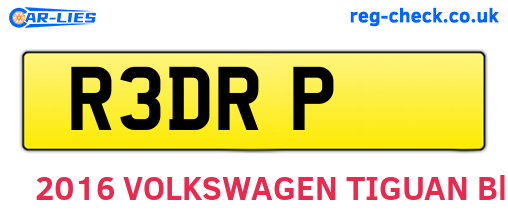 R3DRP are the vehicle registration plates.