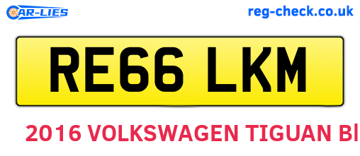 RE66LKM are the vehicle registration plates.