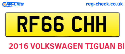 RF66CHH are the vehicle registration plates.