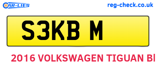S3KBM are the vehicle registration plates.