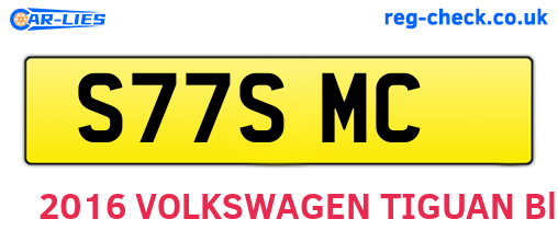 S77SMC are the vehicle registration plates.