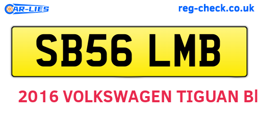 SB56LMB are the vehicle registration plates.