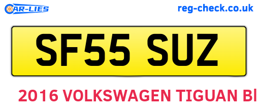 SF55SUZ are the vehicle registration plates.