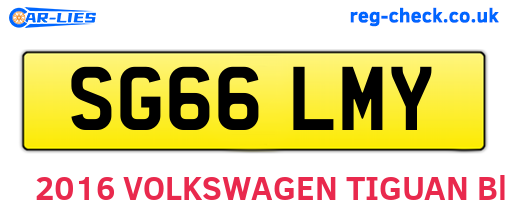 SG66LMY are the vehicle registration plates.