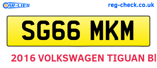 SG66MKM are the vehicle registration plates.
