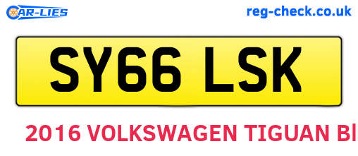 SY66LSK are the vehicle registration plates.