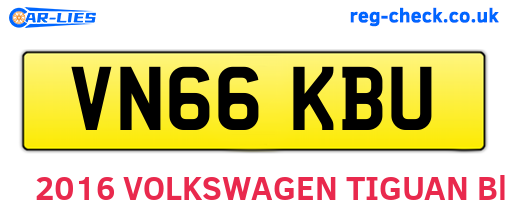 VN66KBU are the vehicle registration plates.