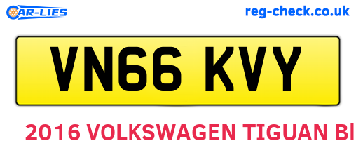 VN66KVY are the vehicle registration plates.