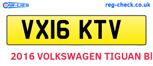 VX16KTV are the vehicle registration plates.
