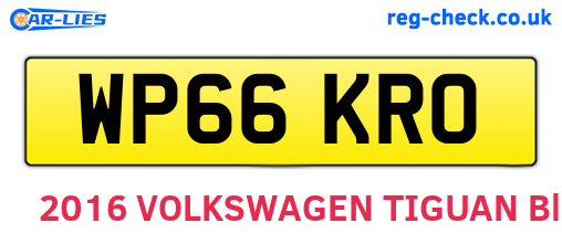 WP66KRO are the vehicle registration plates.