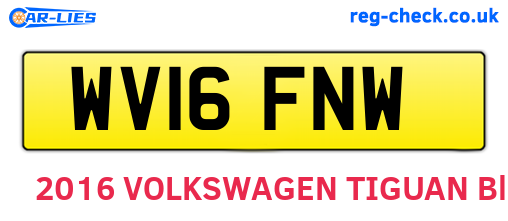 WV16FNW are the vehicle registration plates.
